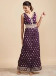 Raabta Silk Purple Jumpsuit